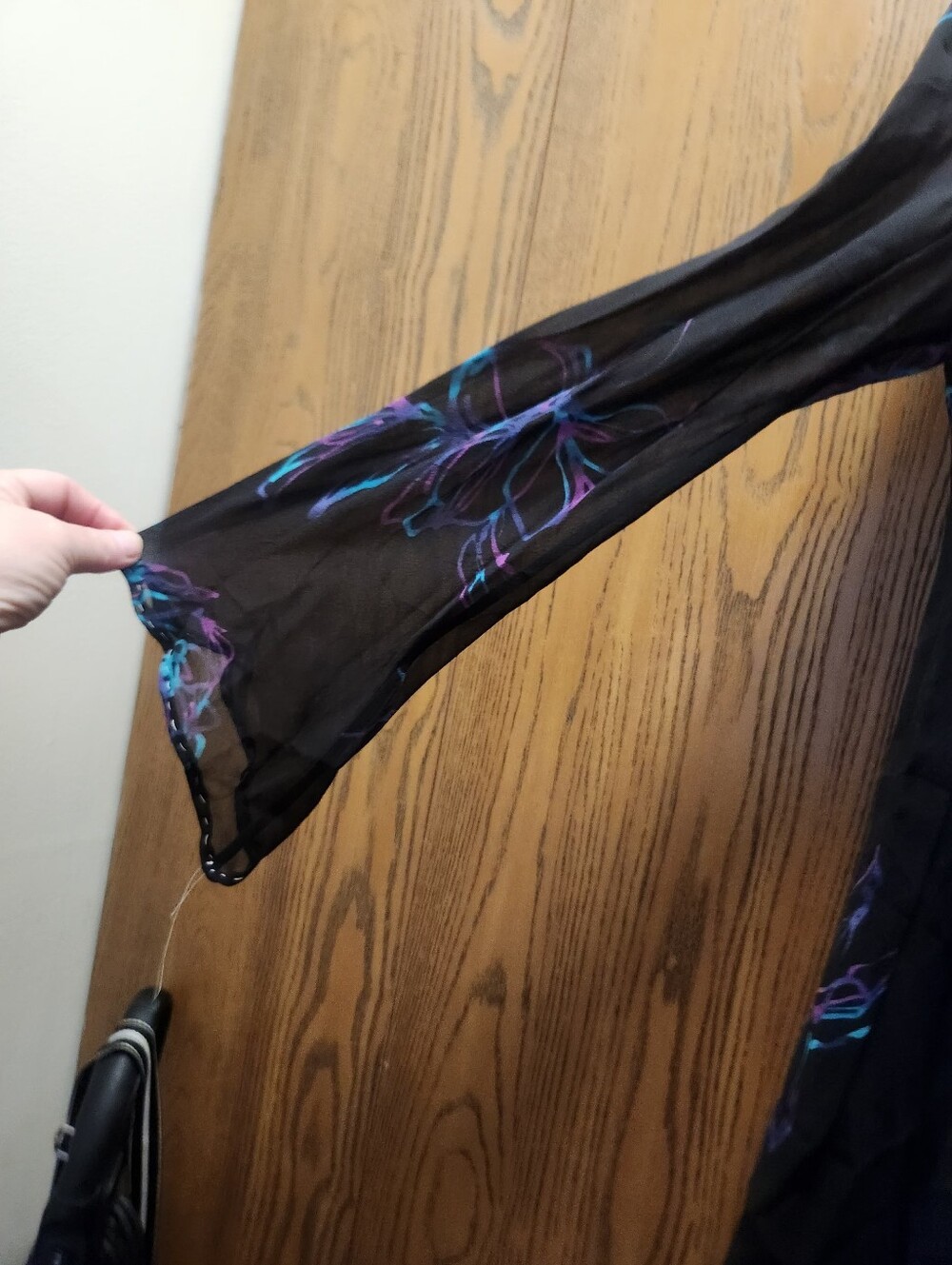 Jones New York Black Dress Floral Print - Picture 7 of 9